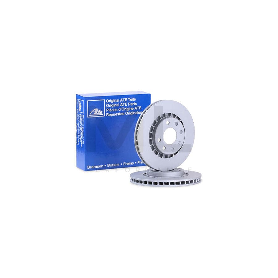 ATE 24.0124-0115.1 Brake Disc Vented, Coated, Alloyed / High-carbon, with bolts/screws  - 1 piece