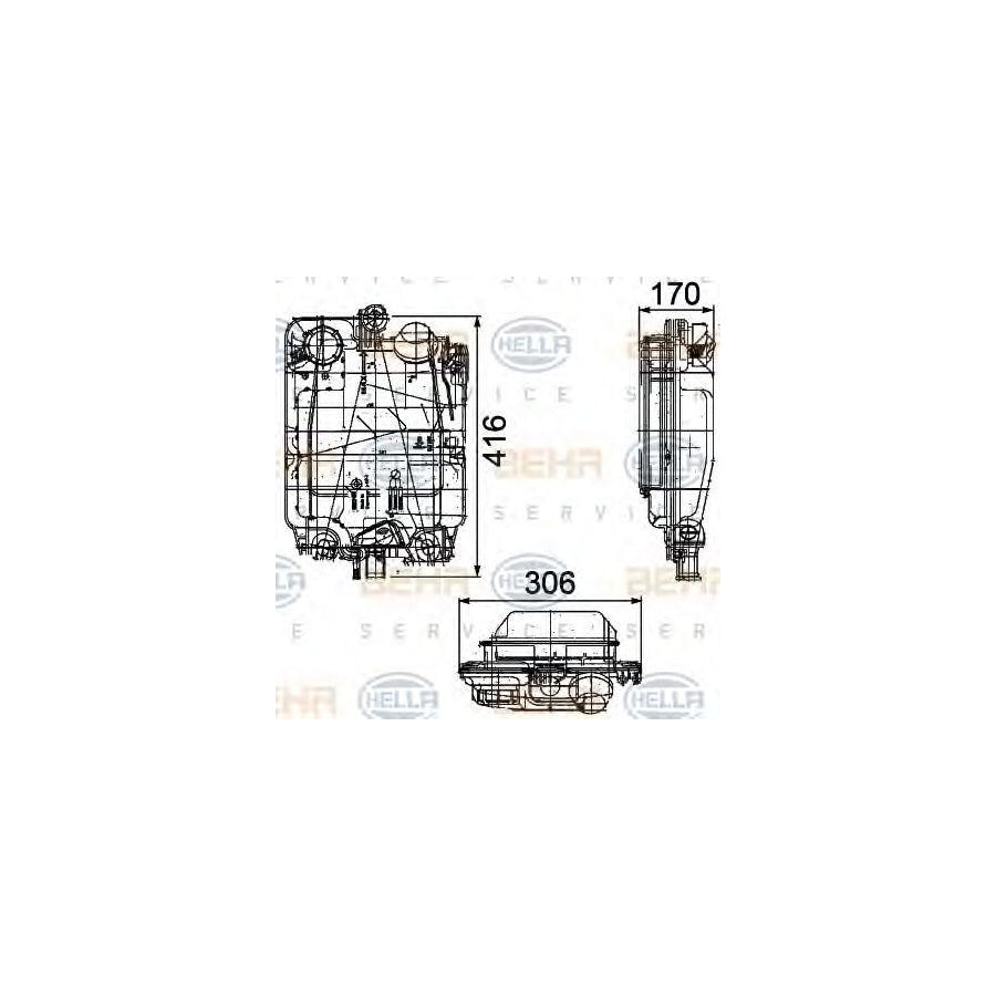 Hella 8MA 376 753-781 Coolant Expansion Tank