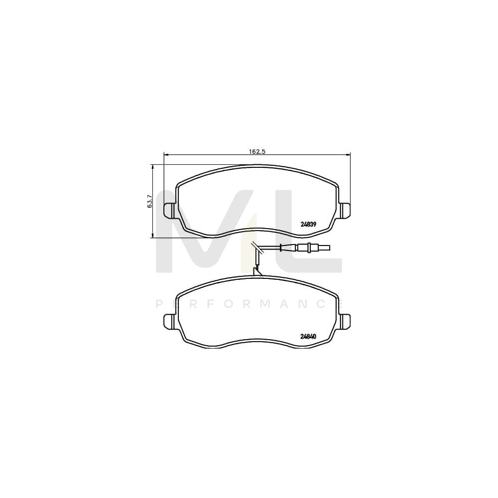 Hella 8DB 355 013-871 Brake Pad Set With Integrated Wear Warning Contact