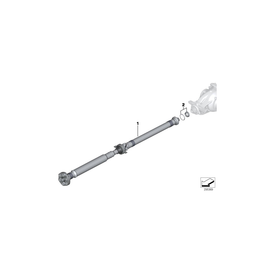 Genuine BMW 26108693397 F07 Drive Shaft Automatic Transmission L=1723mm (Inc. 535i) | ML Performance US Car Parts