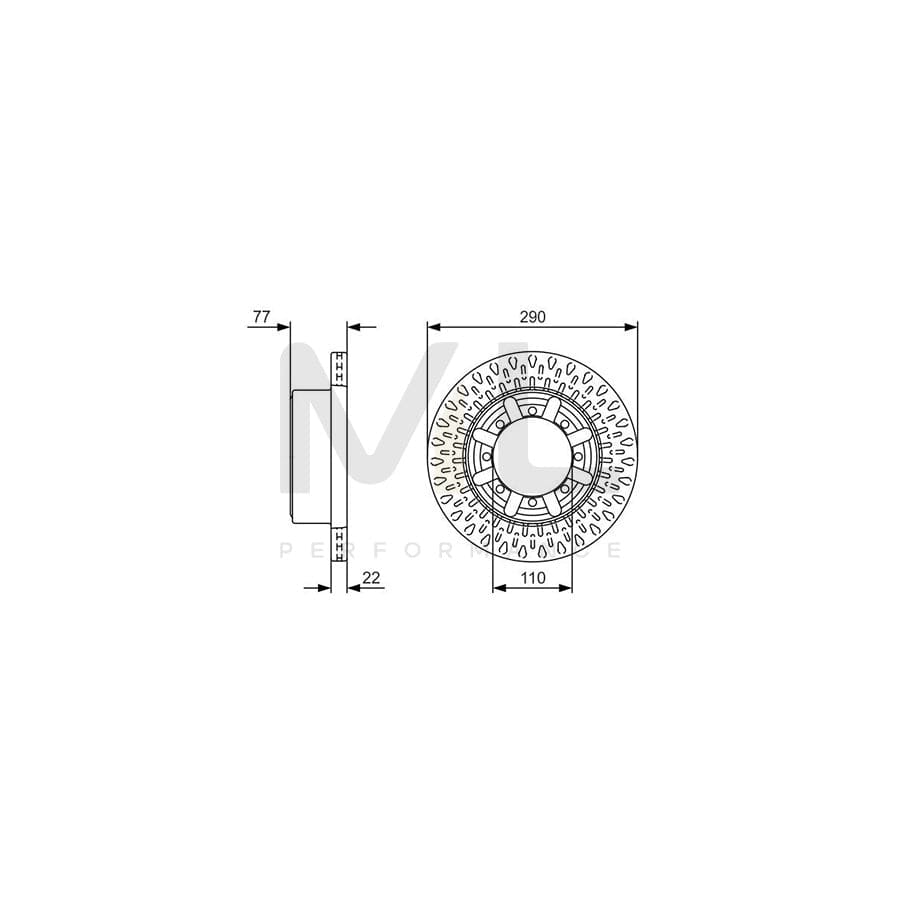 BOSCH 0 986 479 V18 Brake Disc Vented, Oiled | ML Performance Car Parts
