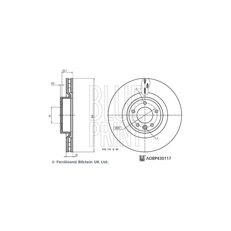 Blue Print Adbp430117 Brake Disc