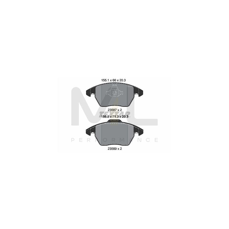 TEXTAR 2358782 Brake pad set epad, not prepared for wear indicator | ML Performance Car Parts