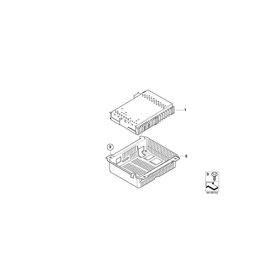 Genuine BMW 65159119160 E65 E66 Bracket, Satellite- Radio (Inc. 750Li, 750i & ALPINA B7) | ML Performance US Car Parts