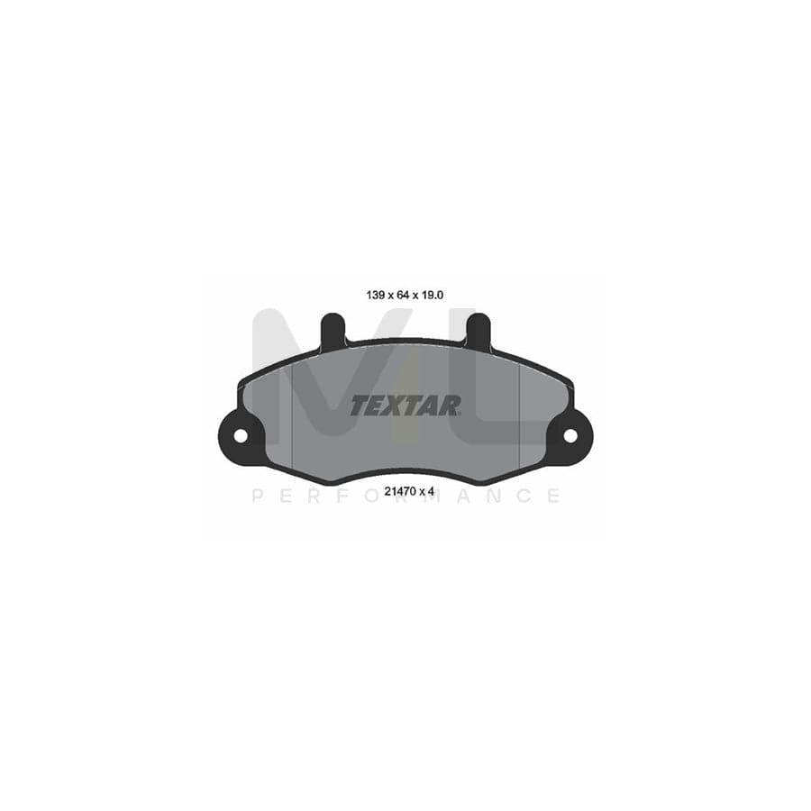 TEXTAR 2147001 Brake pad set for FORD TRANSIT not prepared for wear indicator | ML Performance Car Parts