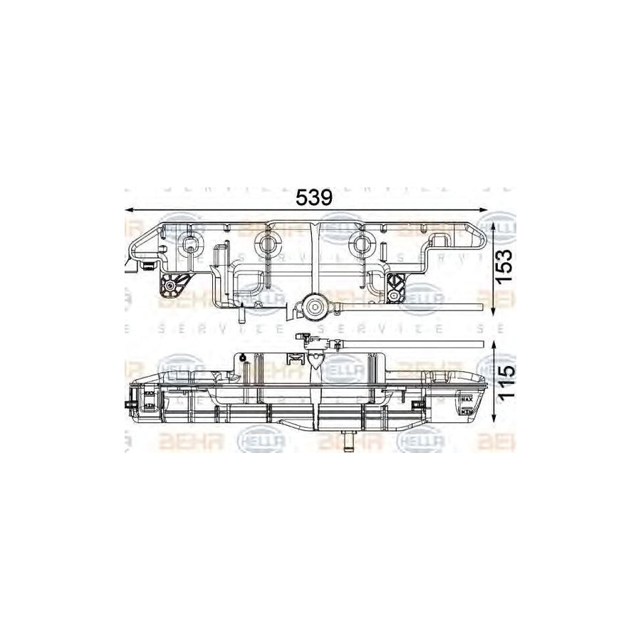 Hella 8MA 376 751-211 Coolant Expansion Tank