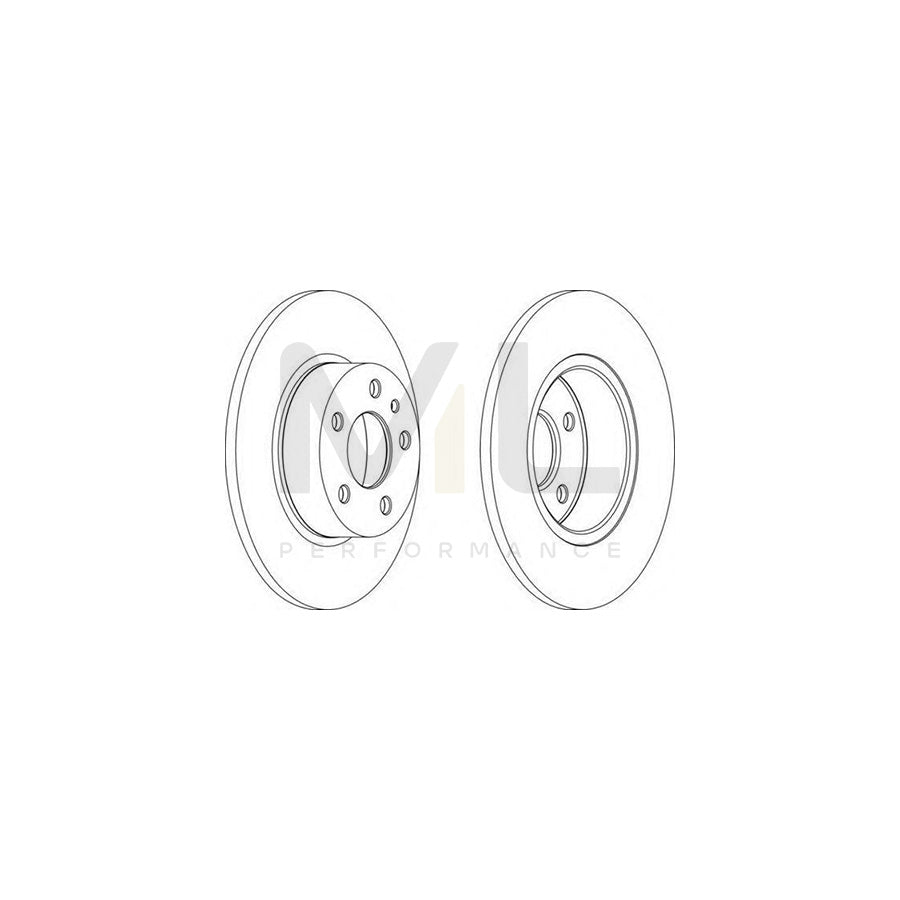 FERODO DDF067-1 Brake Disc Solid, with bolts/screws | ML Performance Car Parts
