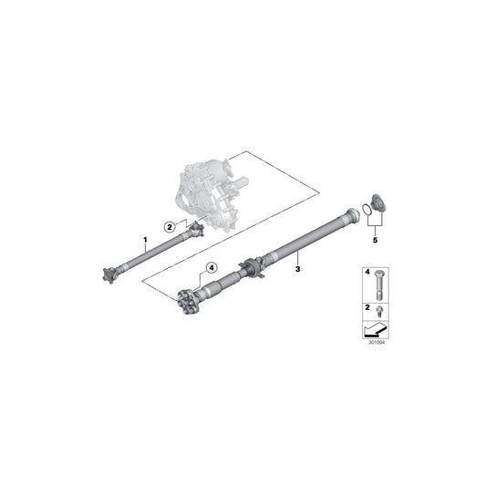Genuine BMW 26108676284 F31 F30 F32 Drive Shaft L=1312mm (Inc. 330dX, 430dX & 335dX) | ML Performance US Car Parts