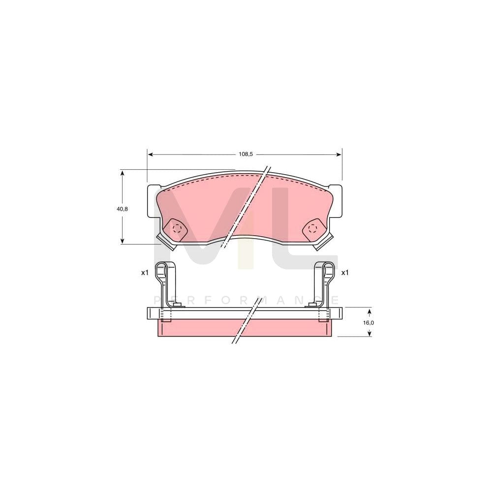 TRW Gdb732 Brake Pad Set Incl. Wear Warning Contact | ML Performance Car Parts