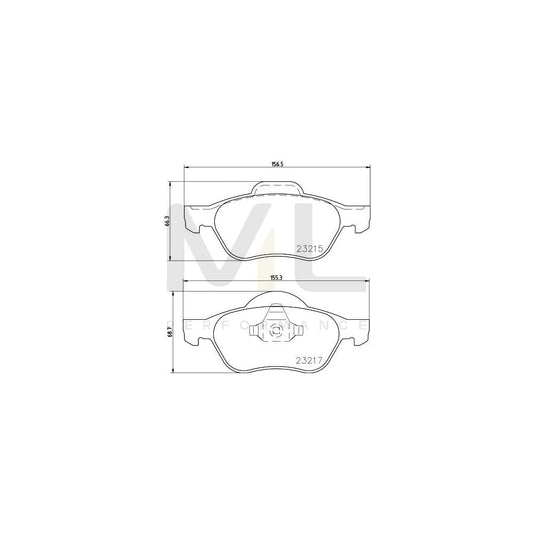 Hella 8DB 355 009-091 Brake Pad Set Not Prepared For Wear Indicator, With Accessories