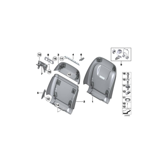 Genuine BMW 52107319071 F02 F01 F11 Rear Section, Comfort Seat, Lower VENETOBEIGE (Inc. 750iX, 730Ld & 740LiX) | ML Performance US Car Parts