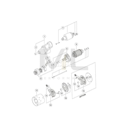 MAHLE ORIGINAL MS 563 Starter motor 12V 2,0kW, Teeth Quant.: 9 | ML Performance Car Parts