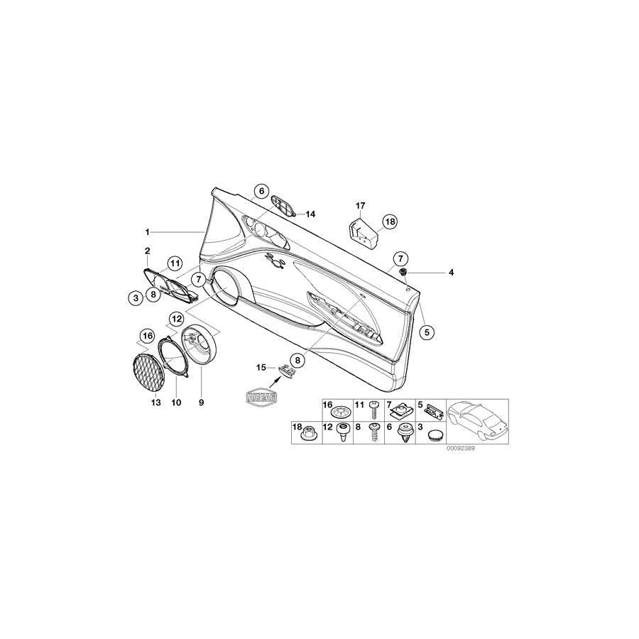 Genuine BMW 51418253231 E46 Cover MARINEBLAU (Inc. 328Ci, 316Ci & 320Cd) | ML Performance US
