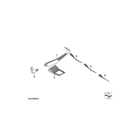 Genuine BMW 51457996324 G07 Cover Pan.Inst.Pan.Fineline Front Pass. SCHWARZ (Inc. X7 30dX, X7 40iX & X7 M50dX) | ML Performance US Car Parts