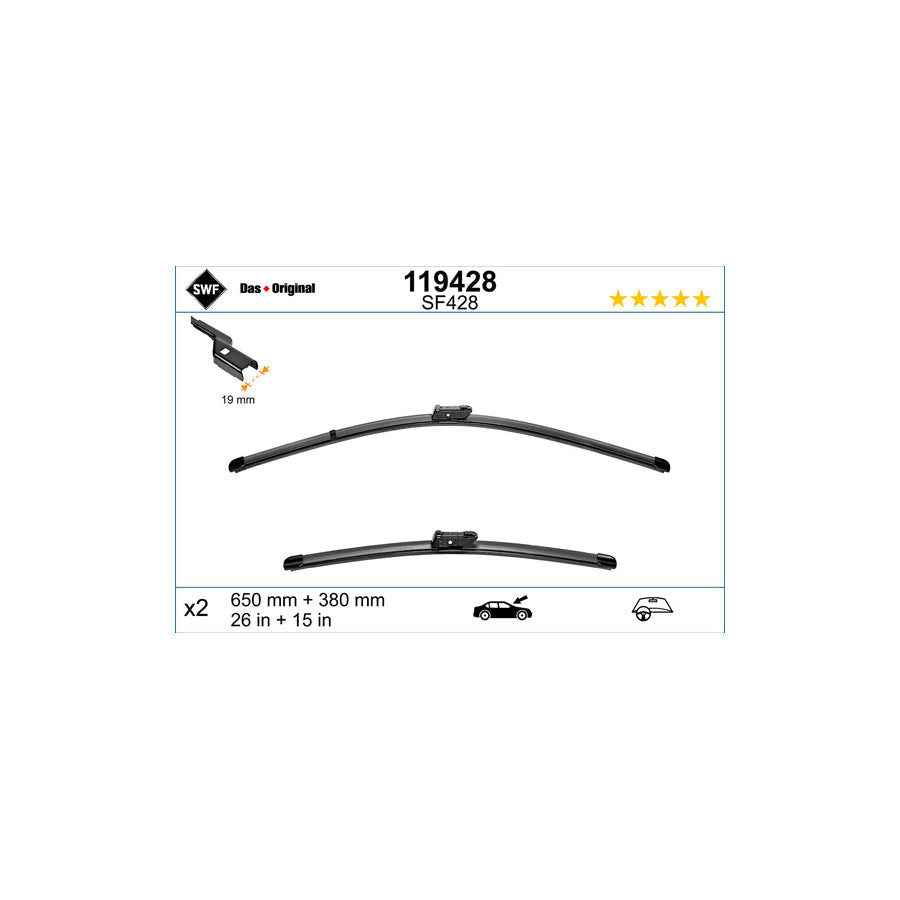 Swf Visioflex 119428 Wiper Blade For Ford Fiesta | ML Performance US Car Parts