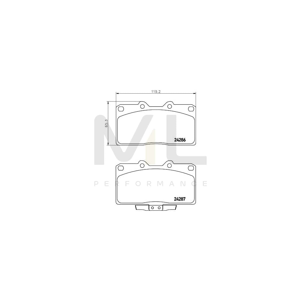 Hella 8DB 355 006-641 Brake Pad Set With Acoustic Wear Warning