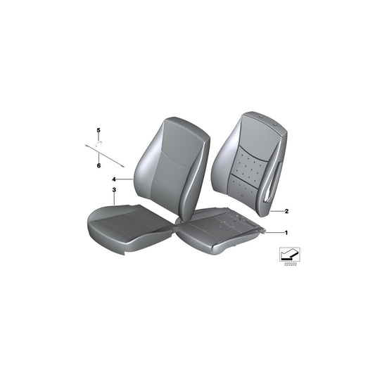 Genuine BMW 52107317873 F25 Leather Cover For Basic Seat ROTBRAUN (Inc. X3) | ML Performance US Car Parts