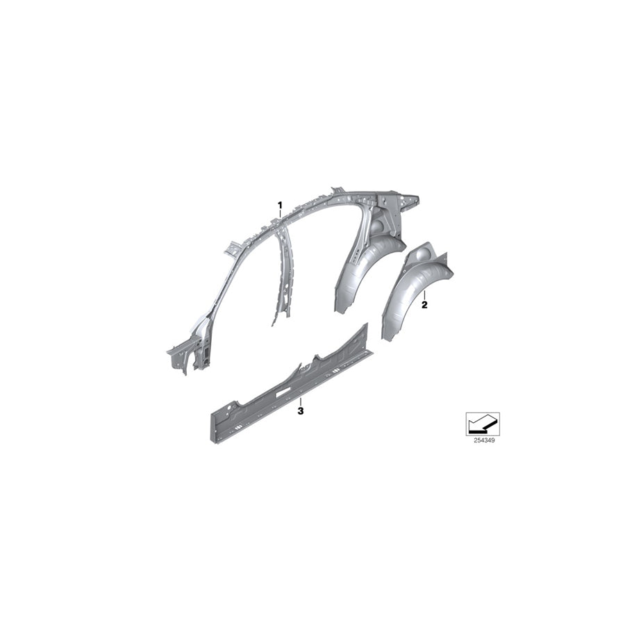 Genuine BMW 41217297941 F31 F30 Wheel-House Inner Panel, Rear Left (Inc. 330d, 320d & 330i) | ML Performance US Car Parts