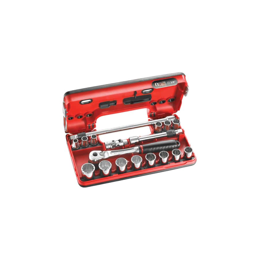 Facom FCMJLDBOX501 3/8in Drive Socket Detection Box Socket Set, 18 Piece