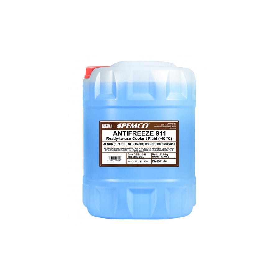 Pemco Antifreeze 911, -40 PM0911-20 Antifreeze