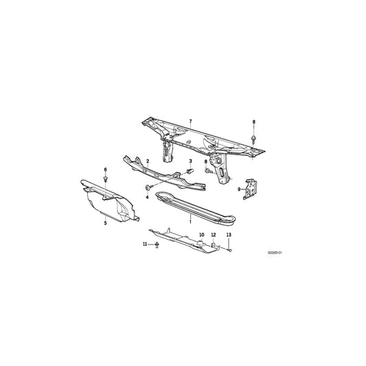 Genuine BMW 41111957186 E34 E32 Cross Member Front (Inc. 520i, 750iL & M5) | ML Performance US Car Parts