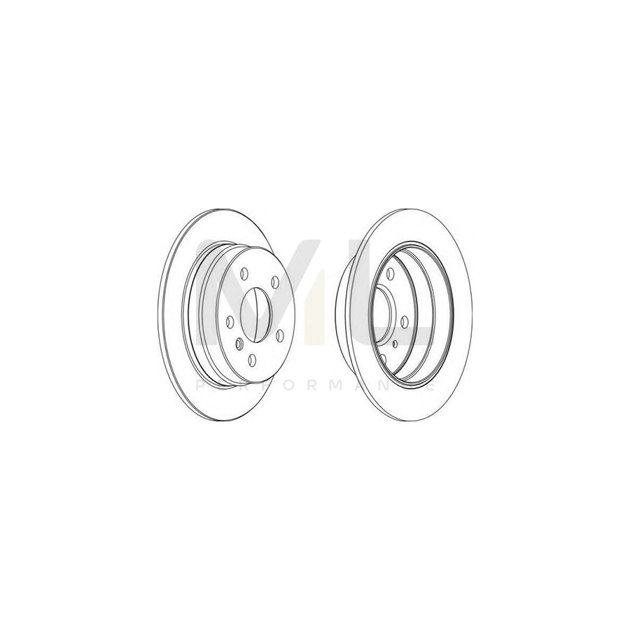 FERODO DDF1258-1 Brake Disc Solid, with bolts/screws | ML Performance Car Parts
