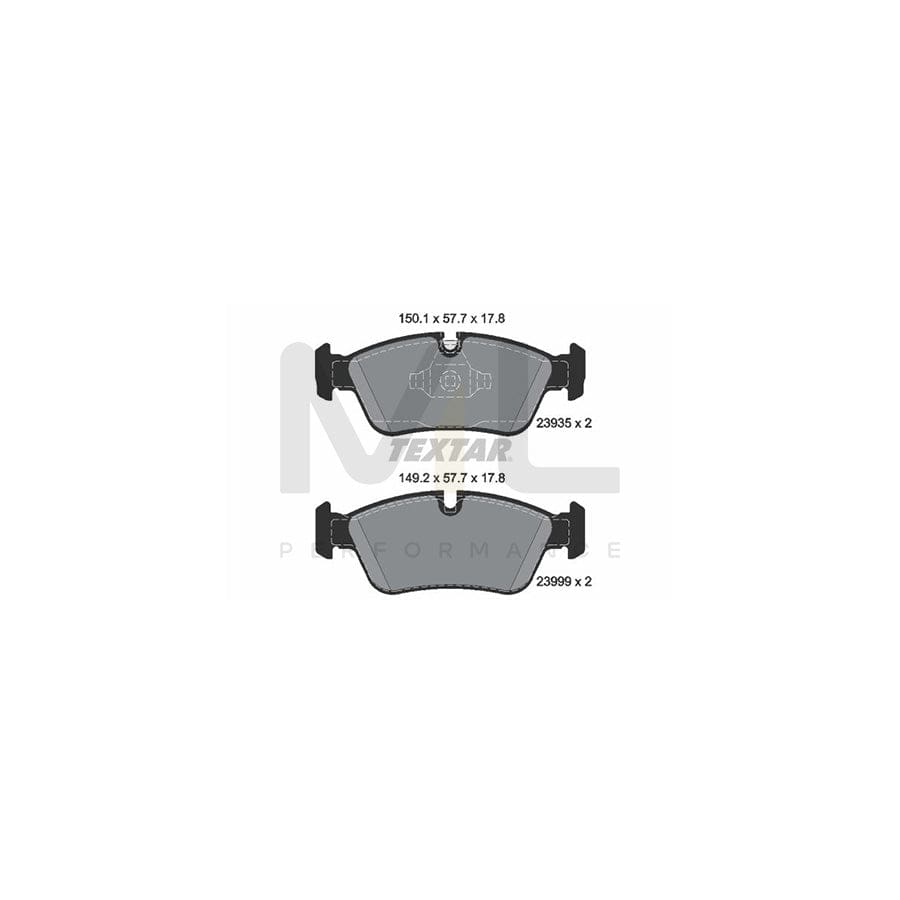 TEXTAR 2393501 Brake pad set prepared for wear indicator | ML Performance Car Parts
