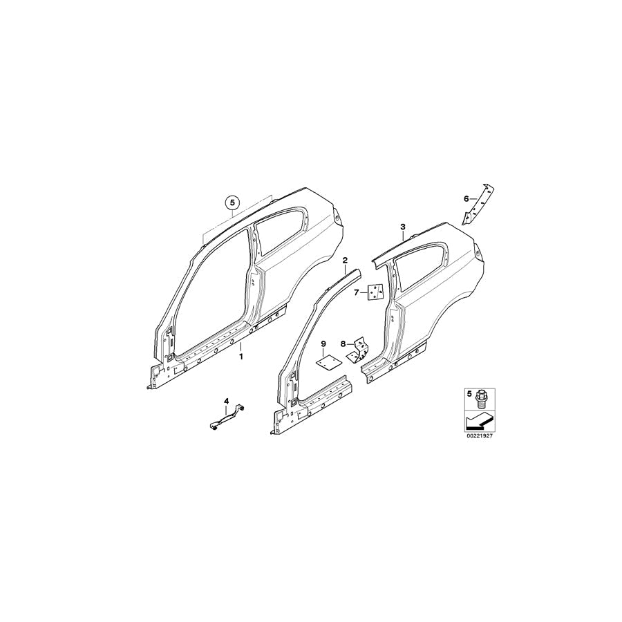 Genuine BMW Mini 41217275563 G31 E81 E61 Reinforcement Plate, Universal (Inc. 328iX, 420dX & 116d ed) | ML Performance US Car Parts