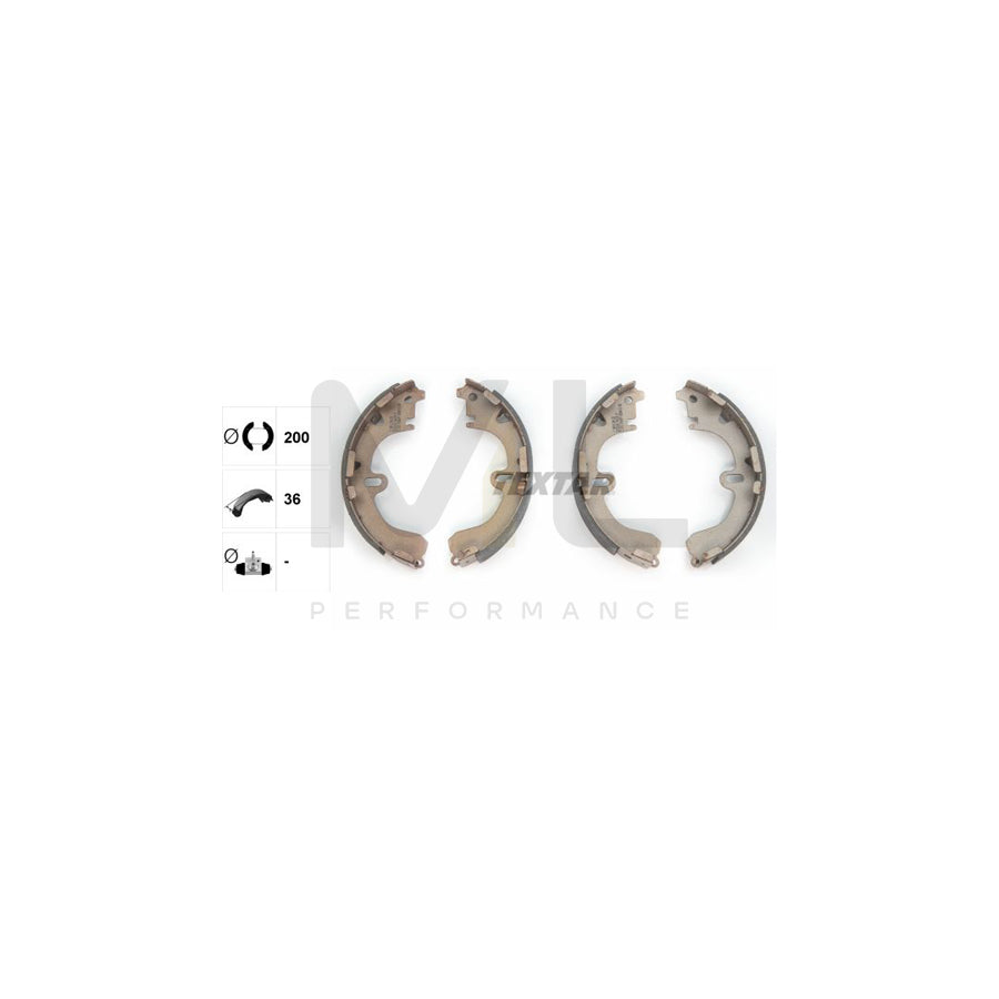 TEXTAR 91043100 Brake Shoe Set without handbrake lever | ML Performance Car Parts
