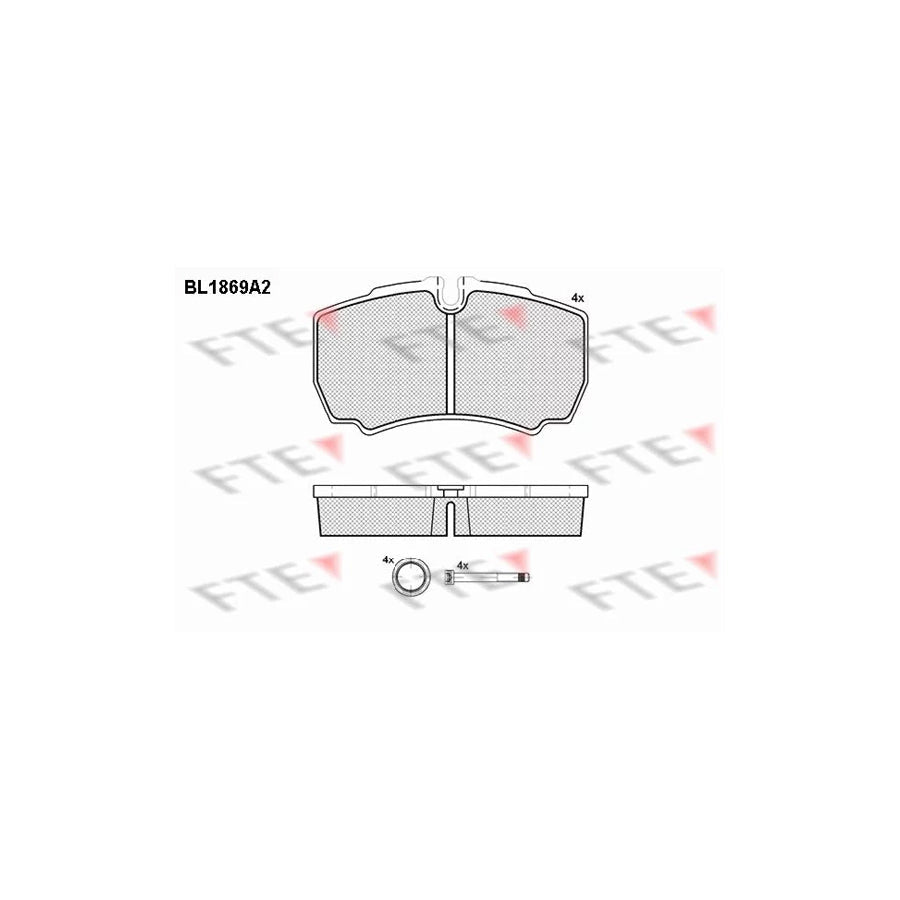 FTE 9010447 Brake Pad Set for Iveco Daily