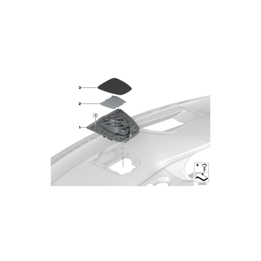 Genuine BMW 65139276512 F15 F16 Cover ATLAS GRAU (Inc. X6 30dX, X5 M & X5 35dX) | ML Performance US Car Parts