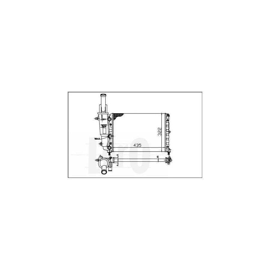 Abakus 0160170005 Engine Radiator for Fiat Punto I Hatchback (176)