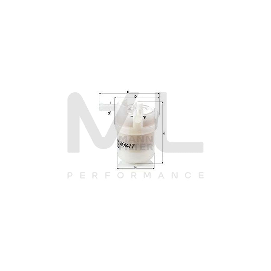 MANN-FILTER WK 44/7 Fuel filter for HONDA Civic V Hatchback (EG) In-Line Filter