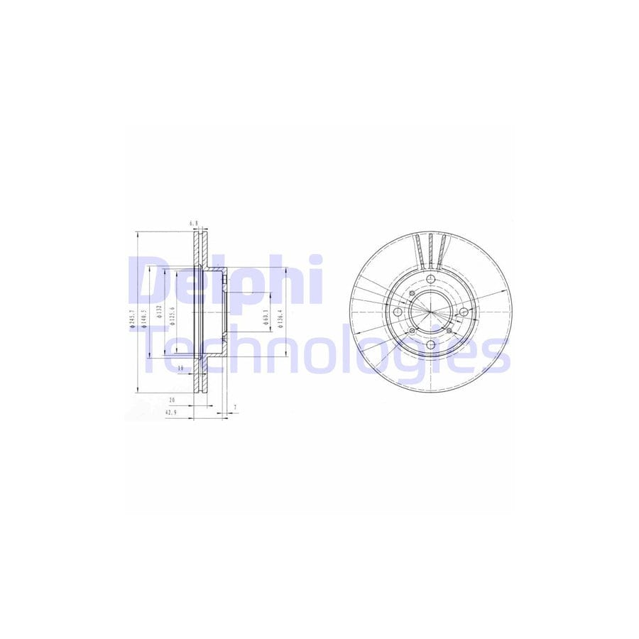Delphi Bg3341 Brake Disc