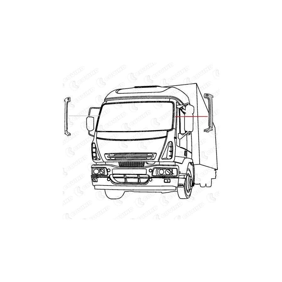 Covind 125/427 Trim- / Protection Strip, Windscreen