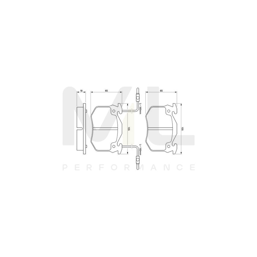 Bosch 0986466311 Brake Pad Set With Mounting Manual BP680 | ML Performance Car Parts