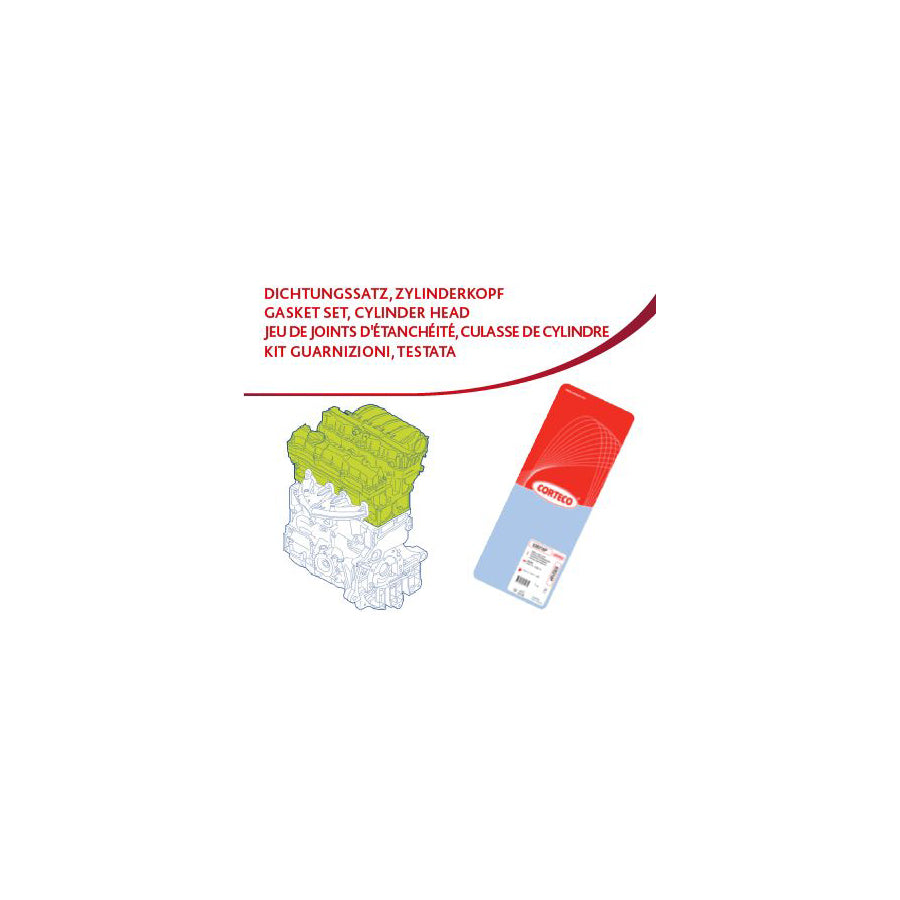 Corteco 418446P Gasket Set, Cylinder Head