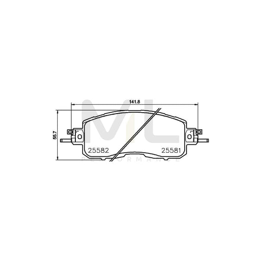 Hella 8DB 355 023-321 Brake Pad Set With Integrated Wear Warning Contact