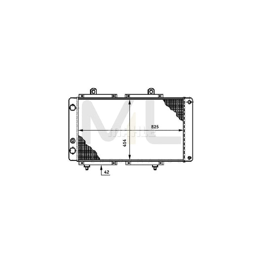 MAHLE ORIGINAL CR 618 000S Engine radiator with accessories, with bolts/screws, with bracket, Mechanically jointed cooling fins, Manual Transmission | ML Performance Car Parts
