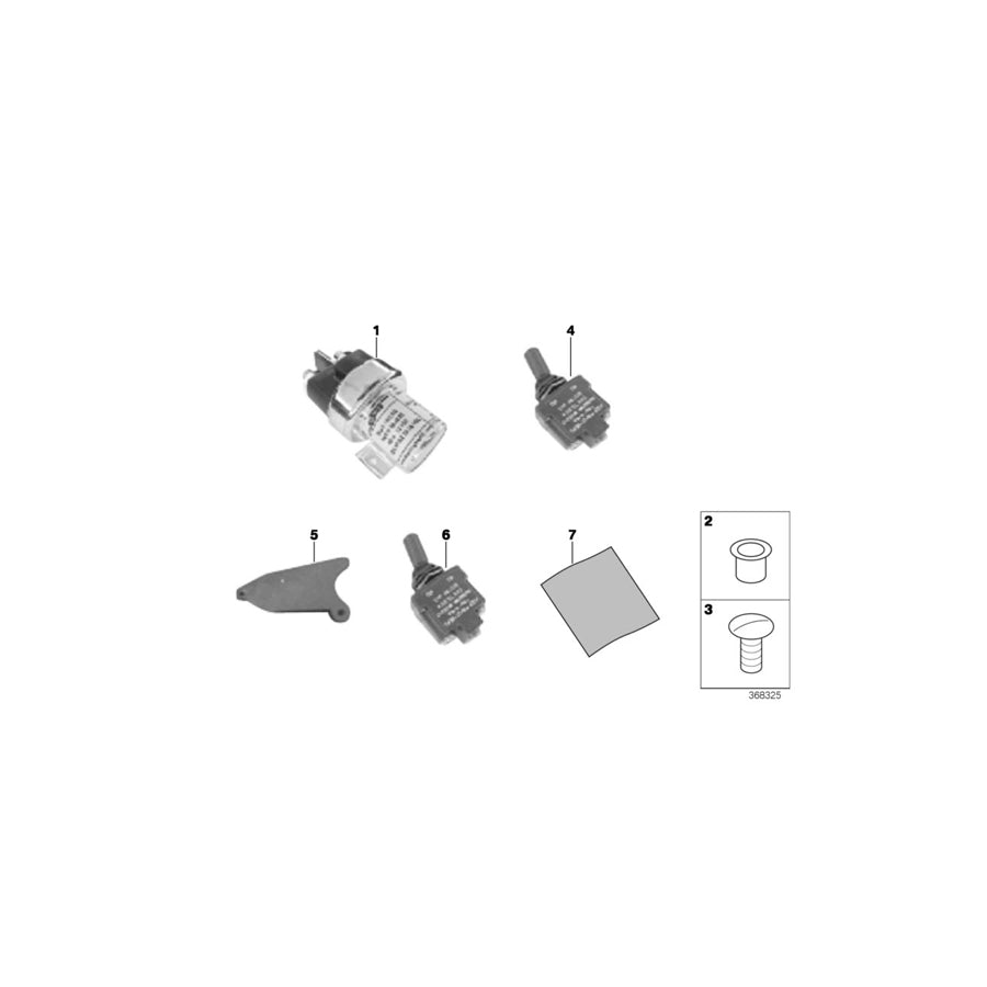 Genuine BMW 61007741336 Release Switch 2 POL. (Inc. M235i Racing & M6 GT3) | ML Performance US Car Parts