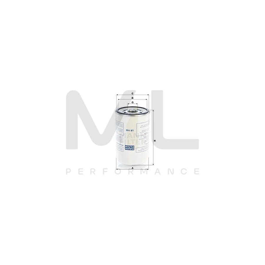 MANN-FILTER LB 1160 Filter, compressed air system
