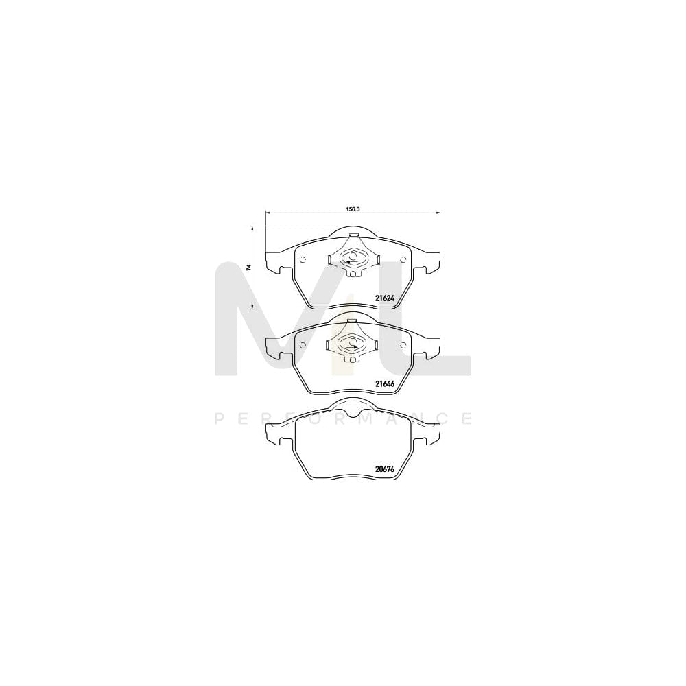 Hella 8DB 355 007-881 Brake Pad Set Not Prepared For Wear Indicator