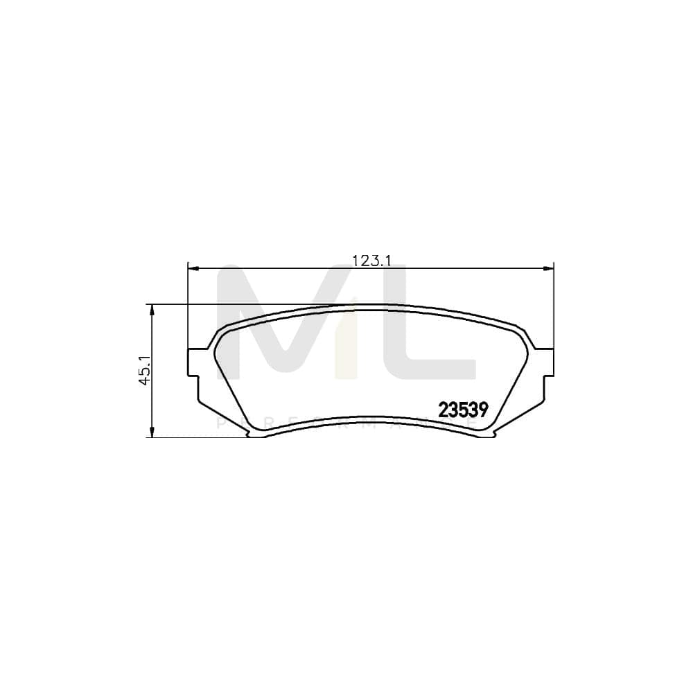 Hella 8DB 355 009-391 Brake Pad Set Not Prepared For Wear Indicator