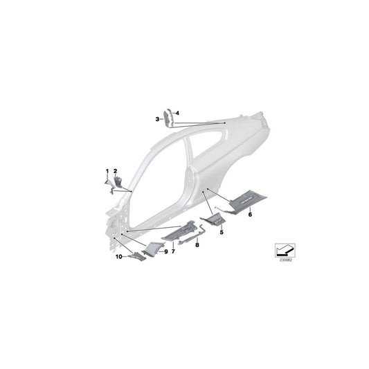 Genuine BMW 41217230303 F13 Molded Part F Column B, Exterior Left (Inc. 640i, 640d & 640dX) | ML Performance US Car Parts