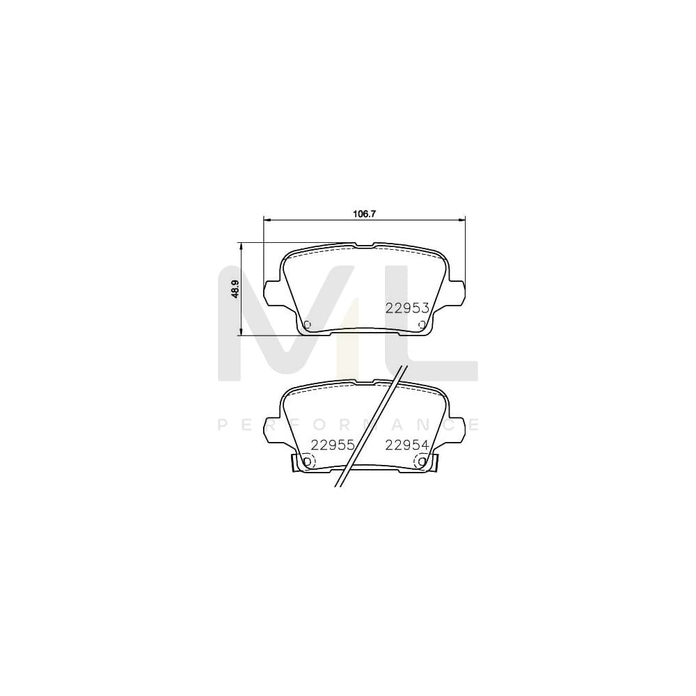 Hella 8DB 355 039-501 Brake Pad Set Incl. Wear Warning Contact, With Accessories