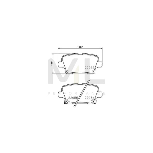 Hella 8DB 355 039-501 Brake Pad Set Incl. Wear Warning Contact, With Accessories