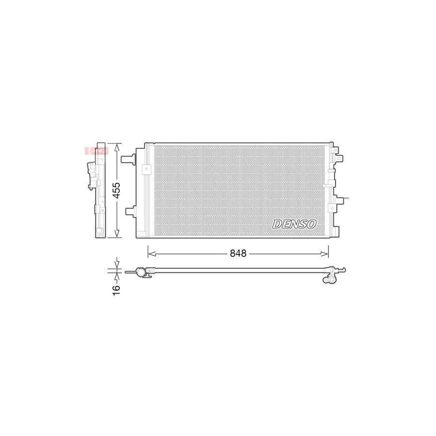 DENSO DCN02023 Air Conditioning Condenser