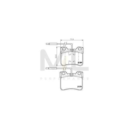 Hella 8DB 355 007-811 Brake Pad Set With Integrated Wear Warning Contact