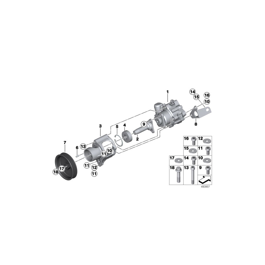 Genuine BMW 11418423192 Power Steering Pump (Inc. M6 GT3) | ML Performance US Car Parts