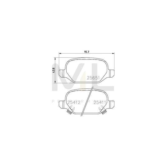 Hella 8DB 355 020-751 Brake Pad Set For Fiat Panda Iii Hatchback (312, 319) With Acoustic Wear Warning, With Brake Caliper Screws, With Accessories